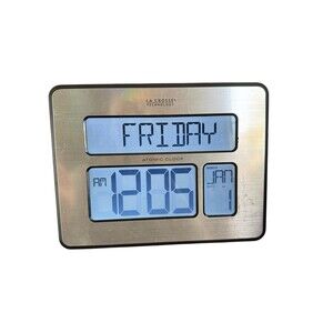 La Crosse Technology Atomic Clock C86279v4- Tested Working Calendar Date Temp